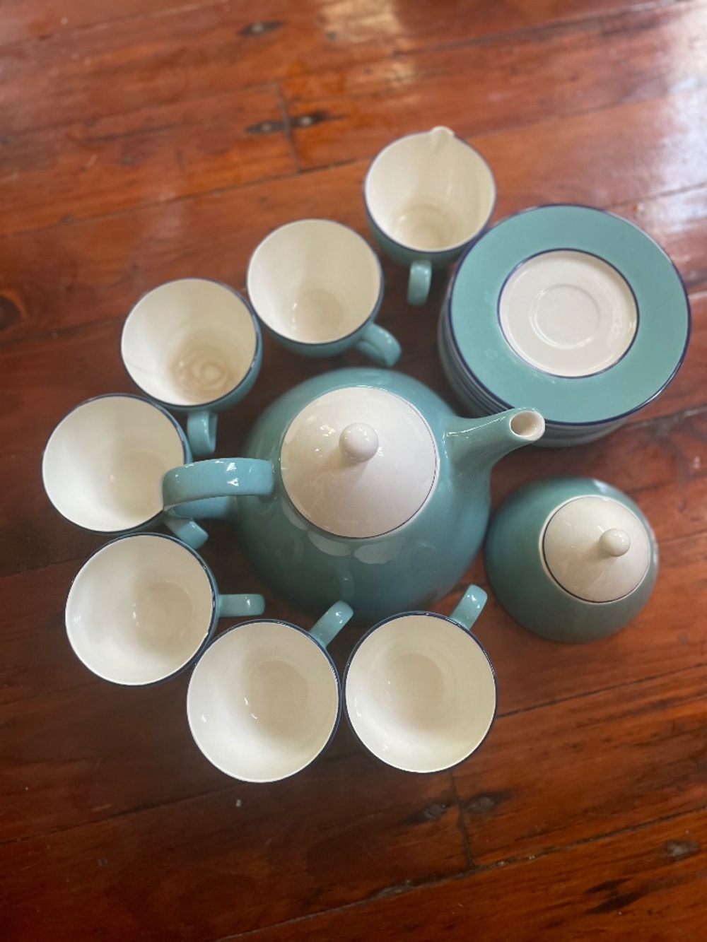 Vintage Tea Set-Blue, Made in Italy
